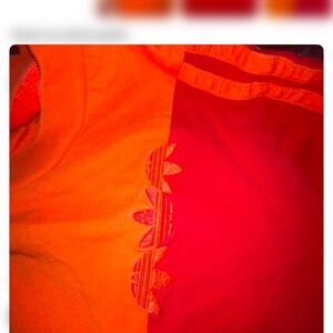 Vibrant Orange and Red  Adidas  top